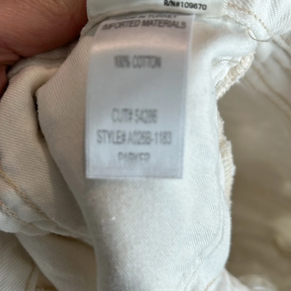Agolde Parker off white denim Short Size 31